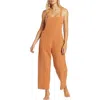 Billabong Pacific Time Cotton Gauze Jumpsuit In Toffee