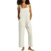 Billabong Pacific Time Cotton Gauze Jumpsuit In White Cap