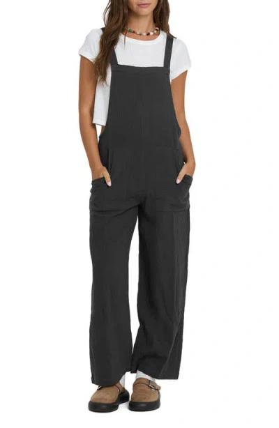 Billabong Pacific Time Cotton Jumpsuit In Gray