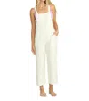 Billabong Pacific Time Cotton Gauze Jumpsuit In White