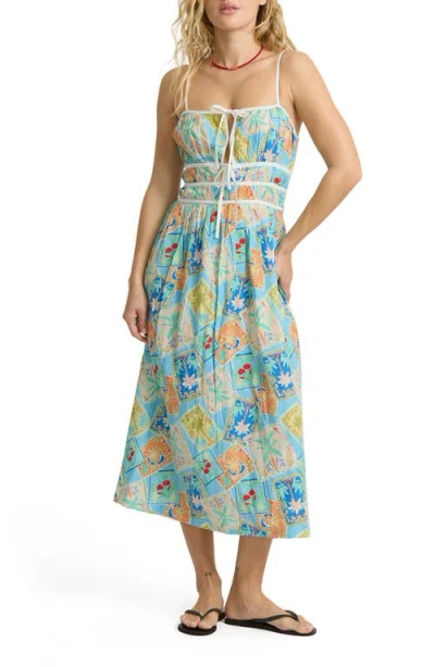 Billabong Palm Grove Midi Dress In Multi