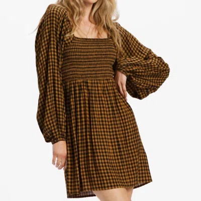 Billabong Paradise Days Dress In Cosmic Khaki In Brown