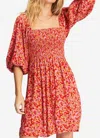 Billabong Paradise Days Mini Dress In Pink Skies In Multi