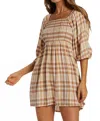 Billabong Paradise Days Mini Dress In Truffle In Multi