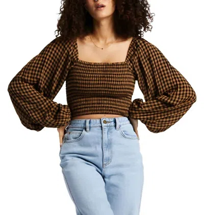 Billabong Paradise Days Top In Cosmic Khaki In Brown