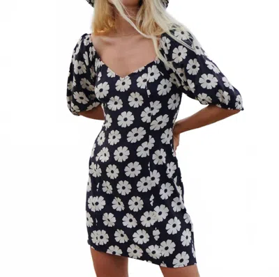 Billabong Paradise Mini Dress In Black In Blue