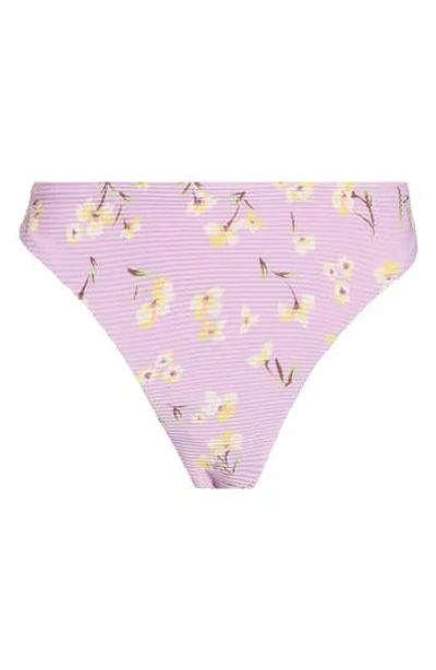 Billabong Peaceful Petals Tanga Bikini Bottoms In Purple