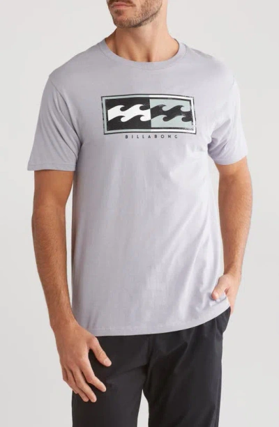 Billabong Pie Up Cotton Graphic T-shirt In Gray