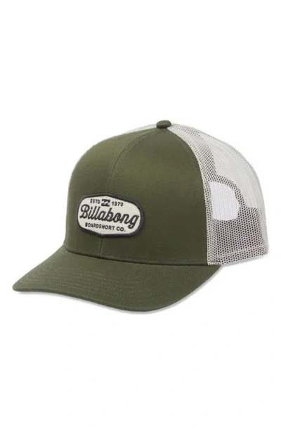 Billabong Pledged Trucker Baseball Cap In Green
