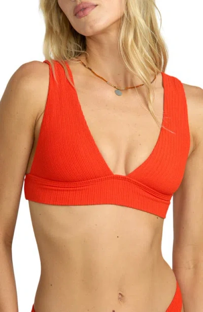 Billabong Plunge Bikini Top In Orange