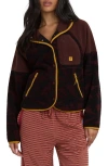Billabong Popoyo High Pile Fleece Jacket In Brown