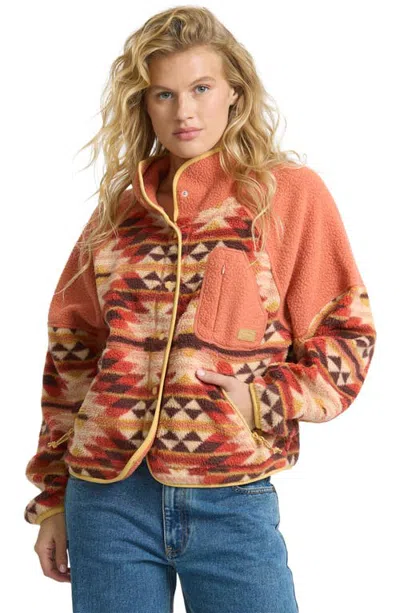 Billabong Popoyo Sherpa Jacket In Multi