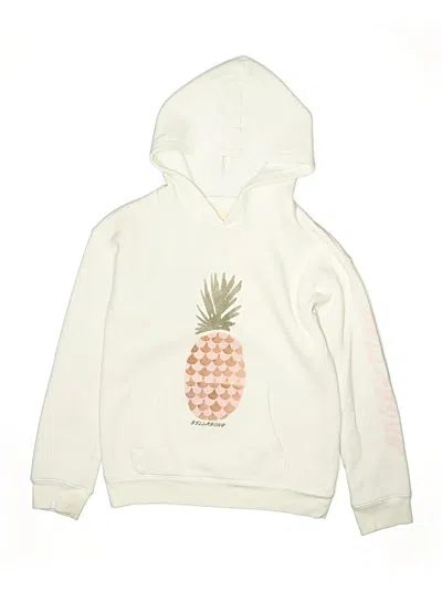 Pre-owned Billabong Kids' Pullover Hoodie In White