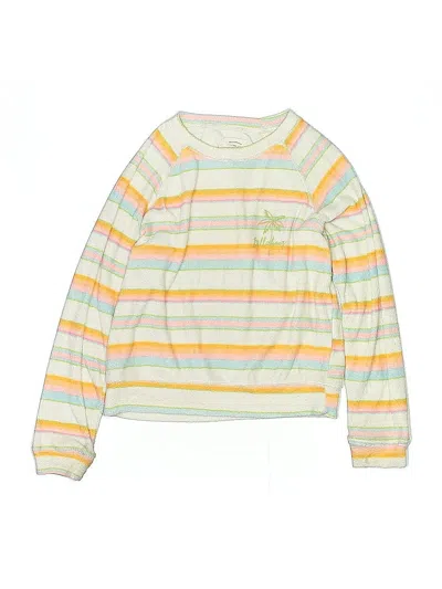 Pre-owned Billabong Kids' Pullover Sweater In White