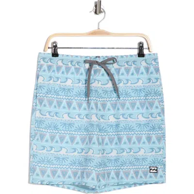 Billabong Pushpin Volley Swim Trunks In Blue
