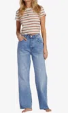 Billabong Rachel Low Waist Denim Pants In Medium Indigo Fade In Multi