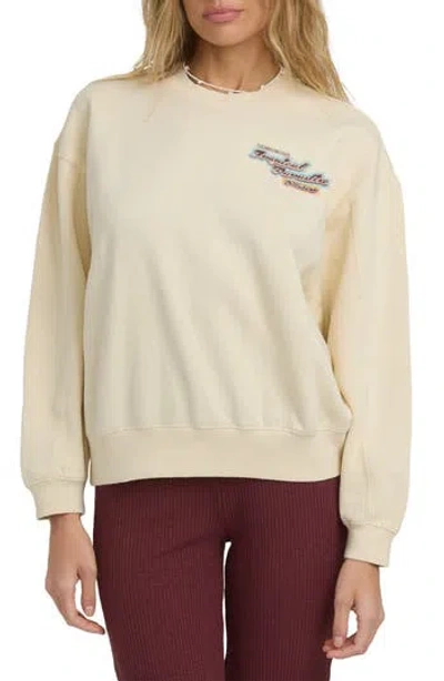 Billabong Raise Blaze Kendal Crewneck Sweatshirt In White