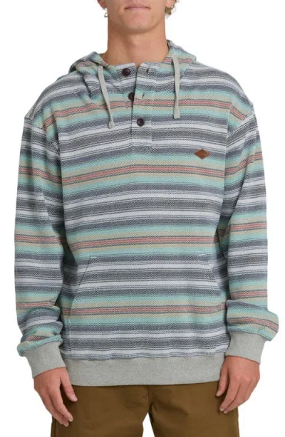 Billabong Rancho Stripe Cotton Twill Hoodie In Multi