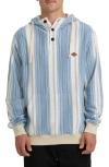 Billabong Rancho Stripe Hooded Pullover In Blue