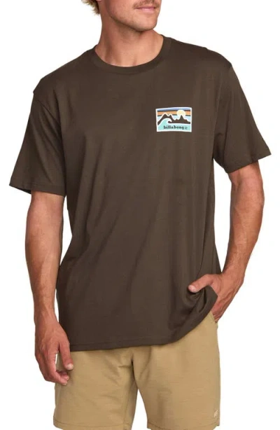 Billabong Range Adventure Division Organic Cotton Graphic T-shirt In Brown