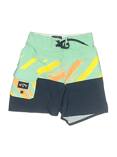 Pre-owned Billabong Kids' Rash Guard In Green