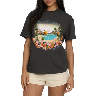 Billabong Rays Of Joy Graphic Cotton T-shirt In Black