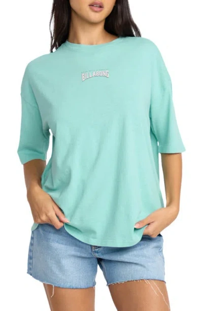 Billabong Reach For Sunshine Oversize Graphic T-shirt In Blue