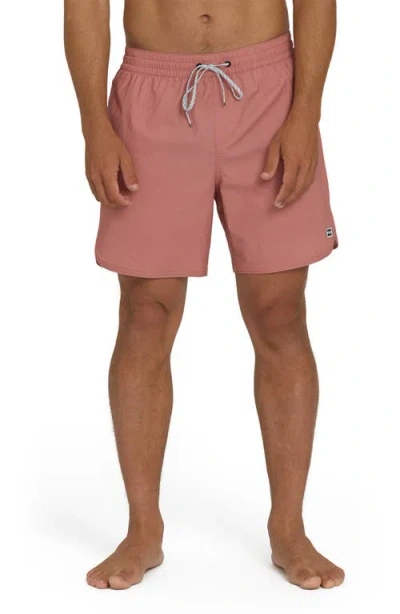 Billabong Reform Layback Swim Trunks In Pink
