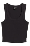 Billabong Rerun Rib Crop Tank In Black