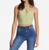 Billabong Retro Wave Woven Crop Top In Moss Meadow In Multi