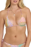 Billabong Reversible Multifit Triangle Bikini Top In Multi