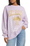 Billabong Ride In Cotton Blend Graphic Sweatshirt In Peaceful Lilac