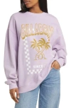 Billabong Ride In Cotton Blend Graphic Sweatshirt In Purple