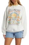 Billabong Ride In Cotton Blend Graphic Sweatshirt In Salt Crystal 6