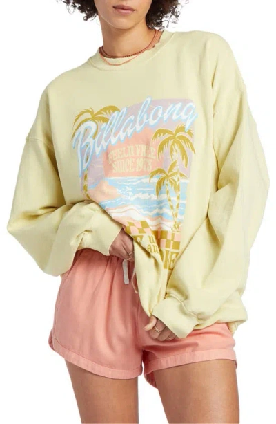 Billabong Ride In Cotton Blend Graphic Sweatshirt In Multi