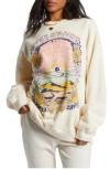 Billabong Ride In Cotton Blend Graphic Sweatshirt In White Cap 111