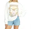 Billabong Ride In Crew Sweatshirt In Salt Crystal In Multi
