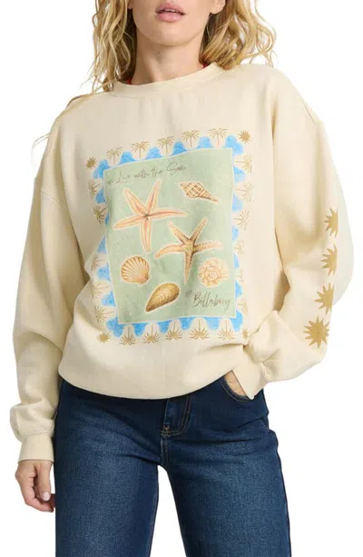 Billabong Ride In Graphic Sweatshirt In Gold