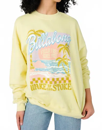Billabong Ride In Oversized Crewneck Sweatshirt In Sunspell In Multi