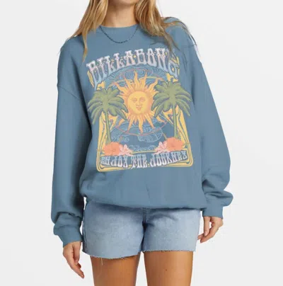 Billabong Ride In Sweatshirt In Blue Shadow