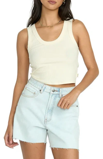 Billabong Riley High Waist Cutoff Denim Shorts In Blue