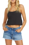 Billabong Rome Tropic Sweater Tank In Black Sand