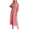 Billabong Rosey Skies Floral Midi Dress