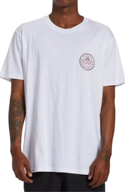 Billabong Rotor Cotton Graphic T-shirt In White
