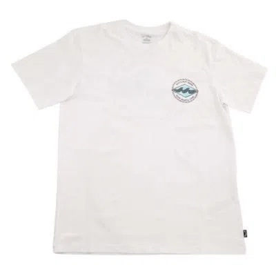 Billabong Rotor Diamond T-shirt Mens White Cotton Crew Neck Pullover Ups457