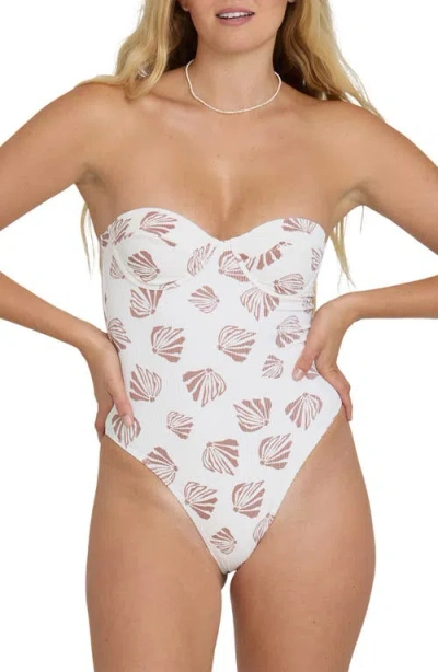 Billabong Sand Shells Hailey One-piece Swimsuit In White