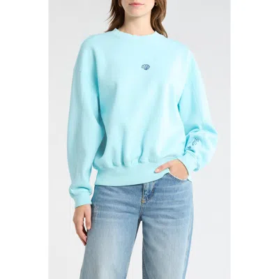 Billabong Sanibel Kendal Fleece Crewneck Sweatshirt In Blue