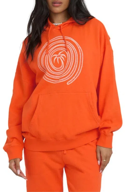 Billabong Schuyler Oversize Cotton Blend Graphic Hoodie In Orange