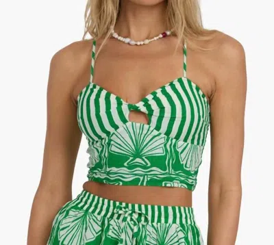 Billabong Sea Shell Tank In Kelly Green In Multi