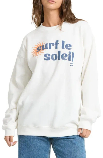 Billabong Seaside Panorama Graphic Sweatshirt In White